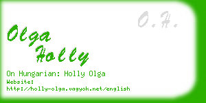 olga holly business card